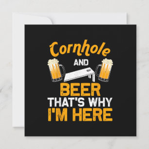 Convite Presente Divertido de Cornhole para Homens Jogador