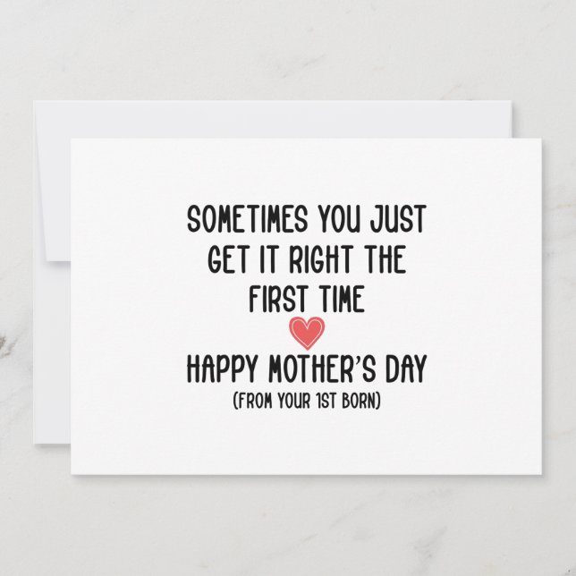 Convite Presente do Dia das Mães do Primeiro Filho Present (Frente)