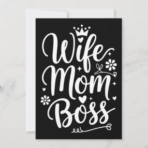 Convite Presente do Dia das Mães para Esposa Mãe Chefe Fof
