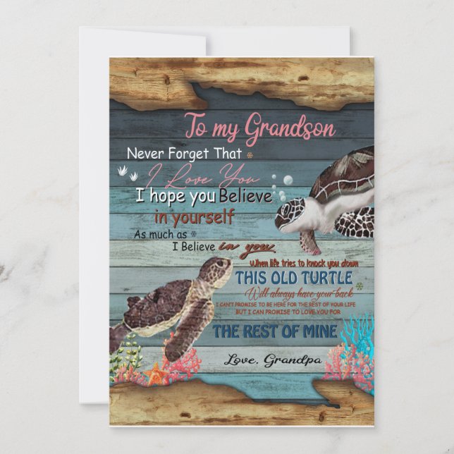 Convite Presente do neto| Carta Ao Meu Avô (Frente)