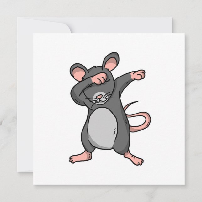 Convite Presente engraçado do rato dabber para amantes de  (Frente)