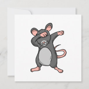 Convite Presente engraçado do rato dabber para amantes de 