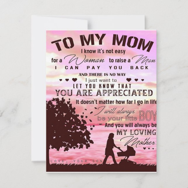 Convite Presente Especial Para A Mãe | Carta À Minha Mãe | (Frente)
