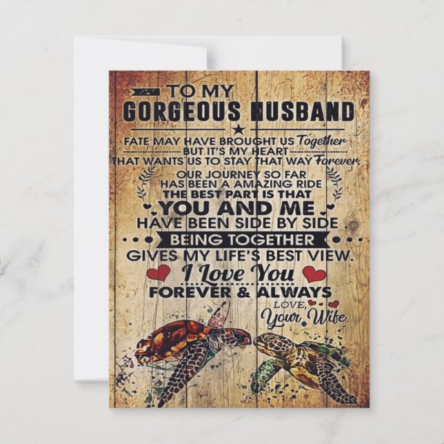 Convite Presente especial para Pai | Carta Do Meu Marido | (Frente)