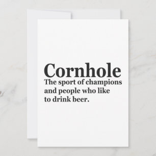 Convite Presente Esportivo Jogo de Cornhole Divertido Defi