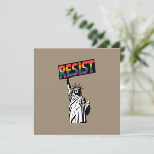 Convite Presente Feminista Estátua da Liberdade de Resistê