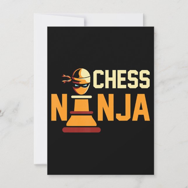 Convite Presente legal Chess Ninja Chess (Frente)