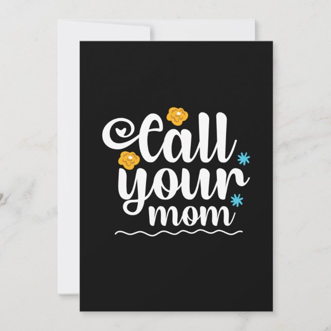 Convite Presente Mãe Ligue Para Sua Mãe (Frente)