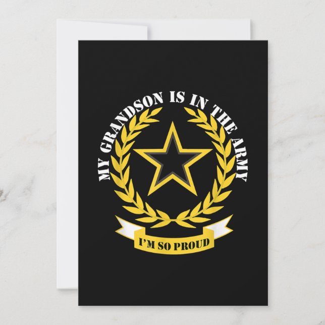 Convite Presente Meu Neto Está No Exército (Frente)