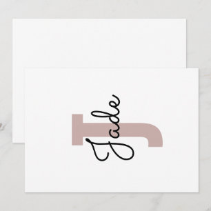 Convite Presente Monograma Personalizado para Nomes Começa