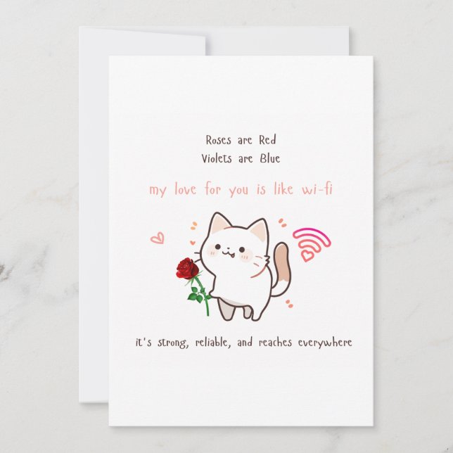 Convite Presente para ele presente para seus Rosas engraça (Frente)