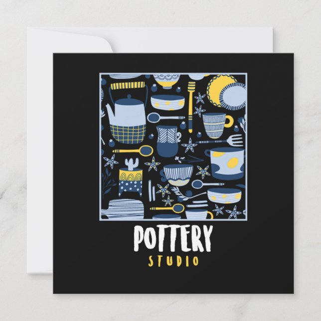 Convite Presente para esculpir porcelana de cerâmica do Po (Frente)