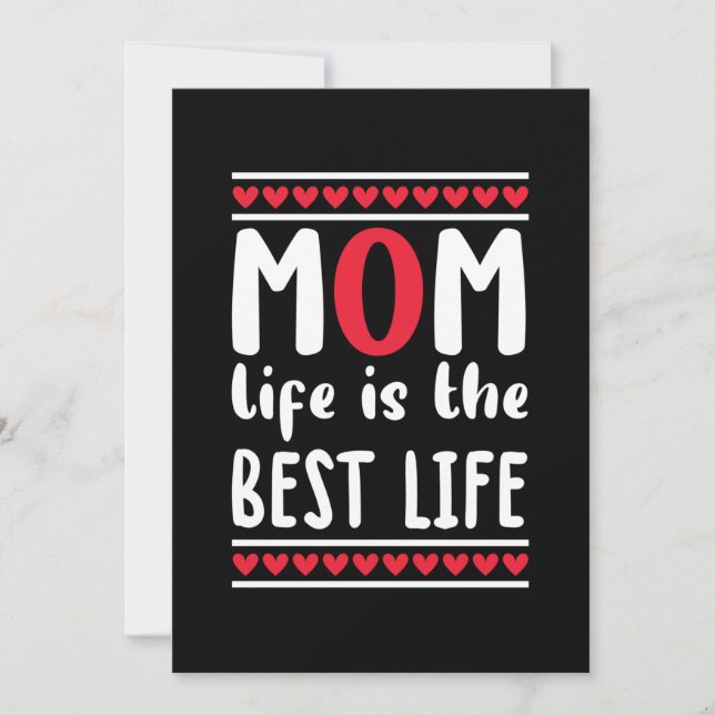 Convite Presente para Mãe A Vida de Mãe é a Melhor Vida (Frente)