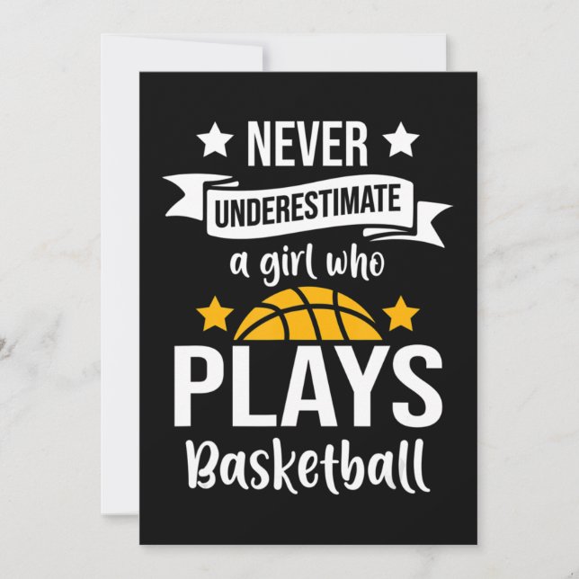 Convite Presente para meninas de basquete Eu sou jogadora (Frente)