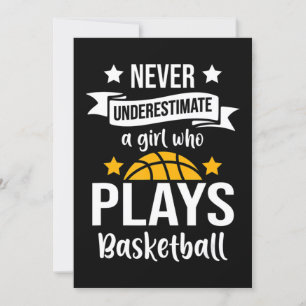 Convite Presente para meninas de basquete Eu sou jogadora