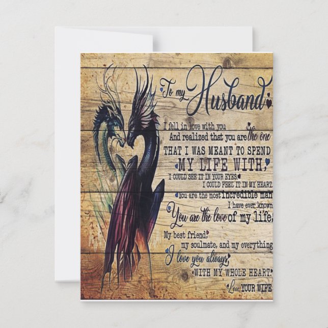 Convite Presente Para Meu Marido, Carta De Amor (Frente)