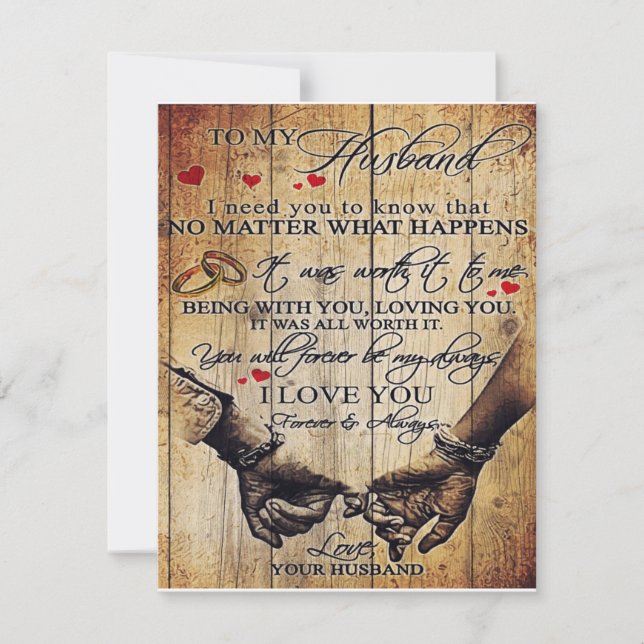 Convite Presente para meu marido | Carta para ele | (Frente)