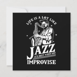 Convite Presente para Músico de Banda de Jazz - A Vida é M