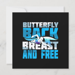 Convite Presente para nadar para nadador