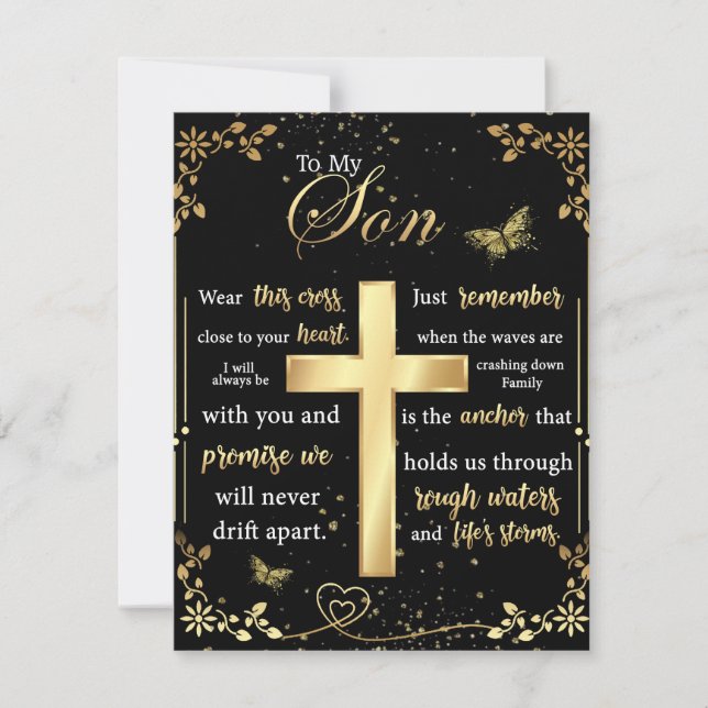 Convite Presente para o meu filho, Amante de borboleta, Ca (Frente)