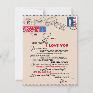 Convite Presente Para o Meu Filho, Mãe e Filho, Carta de A