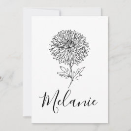 Convite Presente Personalizado da Flor de Nascimento de Ás