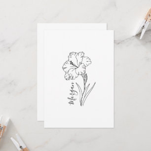 Convite Presente Personalizado da Flor de Nascimento Gladi
