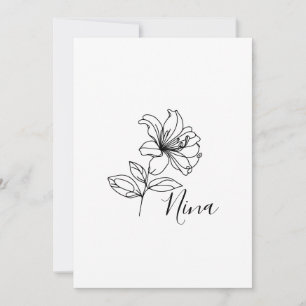 Convite Presente Personalizado da Flor de Nascimento Madre