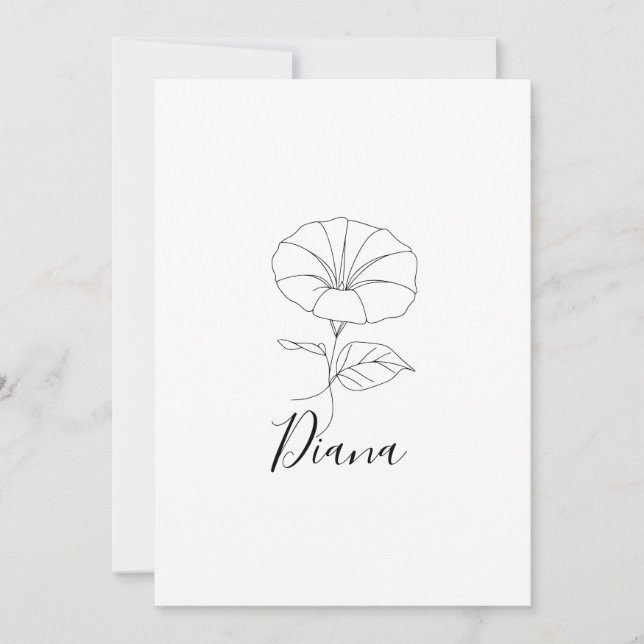 Convite Presente Personalizado da Flor de Nascimento Morni (Frente)