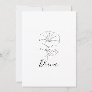 Convite Presente Personalizado da Flor de Nascimento Morni