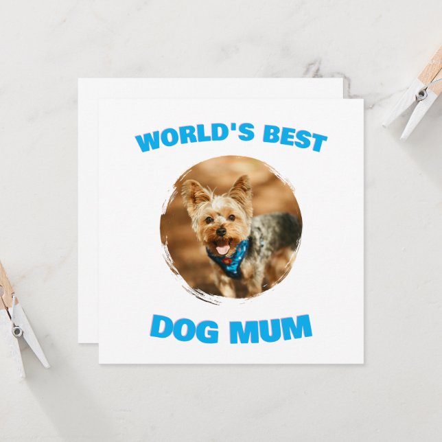 Convite Presente Personalizado Mínimo Melhor Cachorro Gato (Frente/Verso In Situ)