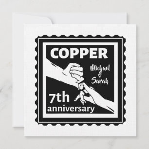 Convite presente tradicional de aniversário de casamento d