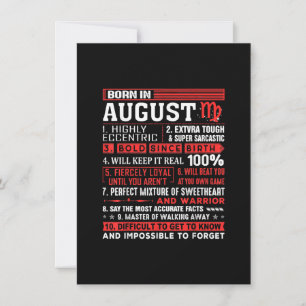 Convite Presentes de Aniversário de Agosto - Nascidos em A