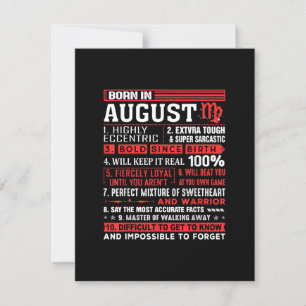 Convite Presentes de Aniversário de Agosto - Nascidos em A