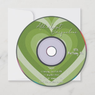 Convite Presentes de Aniversário Música CD Green 2000s Aur