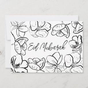 Convite Presentes de decoração floral para casa Eid Mubara