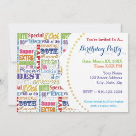 Convite Presentes De Festa de aniversário De 80 Especial E