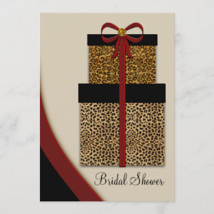 Convite Presentes de Leopardo Vermelho Despedida de Soltei