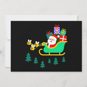 Convite Presentes de Natal das Abelhas do Trenó do Papai N