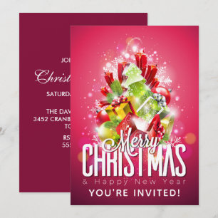 Convite Presentes de Natal e Ano Novo & Árvore