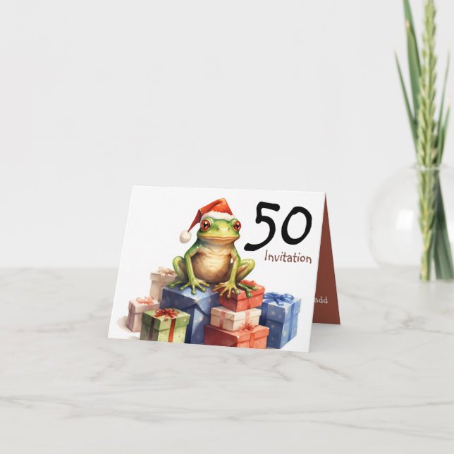 Convite Presentes embrulhados para o presente de aniversár (Frente)