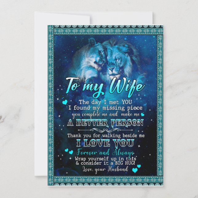 Convite Presentes para a Esposa | Carta para Minha Esposa  (Frente)