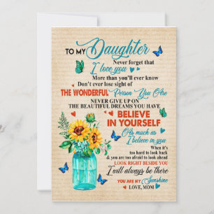 Convite Presentes para Filha   Carta para Minha Filha da M