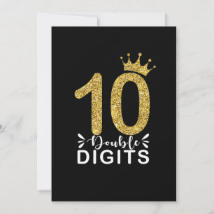 Convite Presentes para Meninas de 10 Anos Coroa de Dígitos