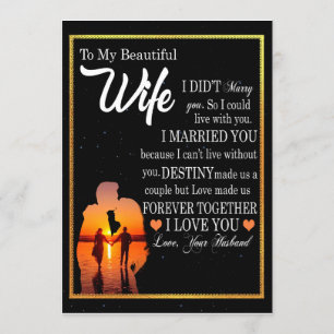 Convite Presentes para Mulher Carta Para Minha Esposa Am