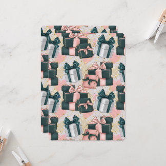 Convite Presentes verdes e rosados