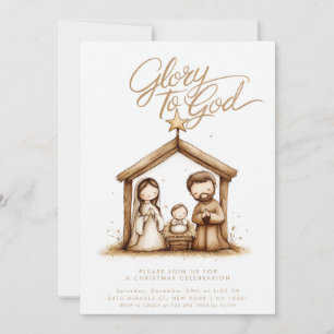 Convite Presépio Menino Jesus Religioso Natal
