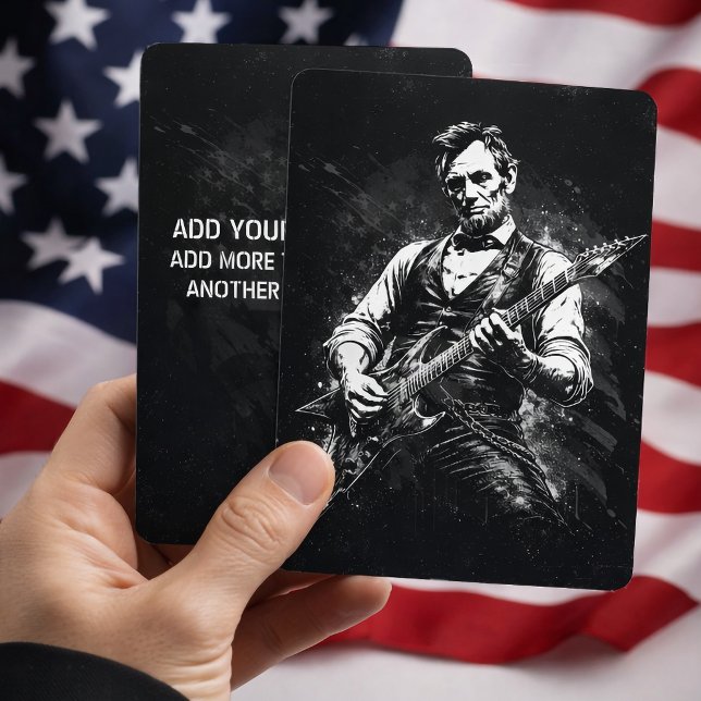 Convite Presidente Abraham Lincoln Tocando Violão (Criador carregado)