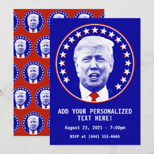 Convite Presidente Donald Trump em Azul