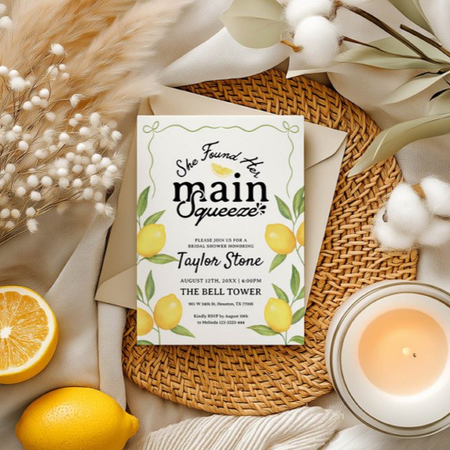 Convite Presilha principal | Chá de panela de limão (Criador carregado)